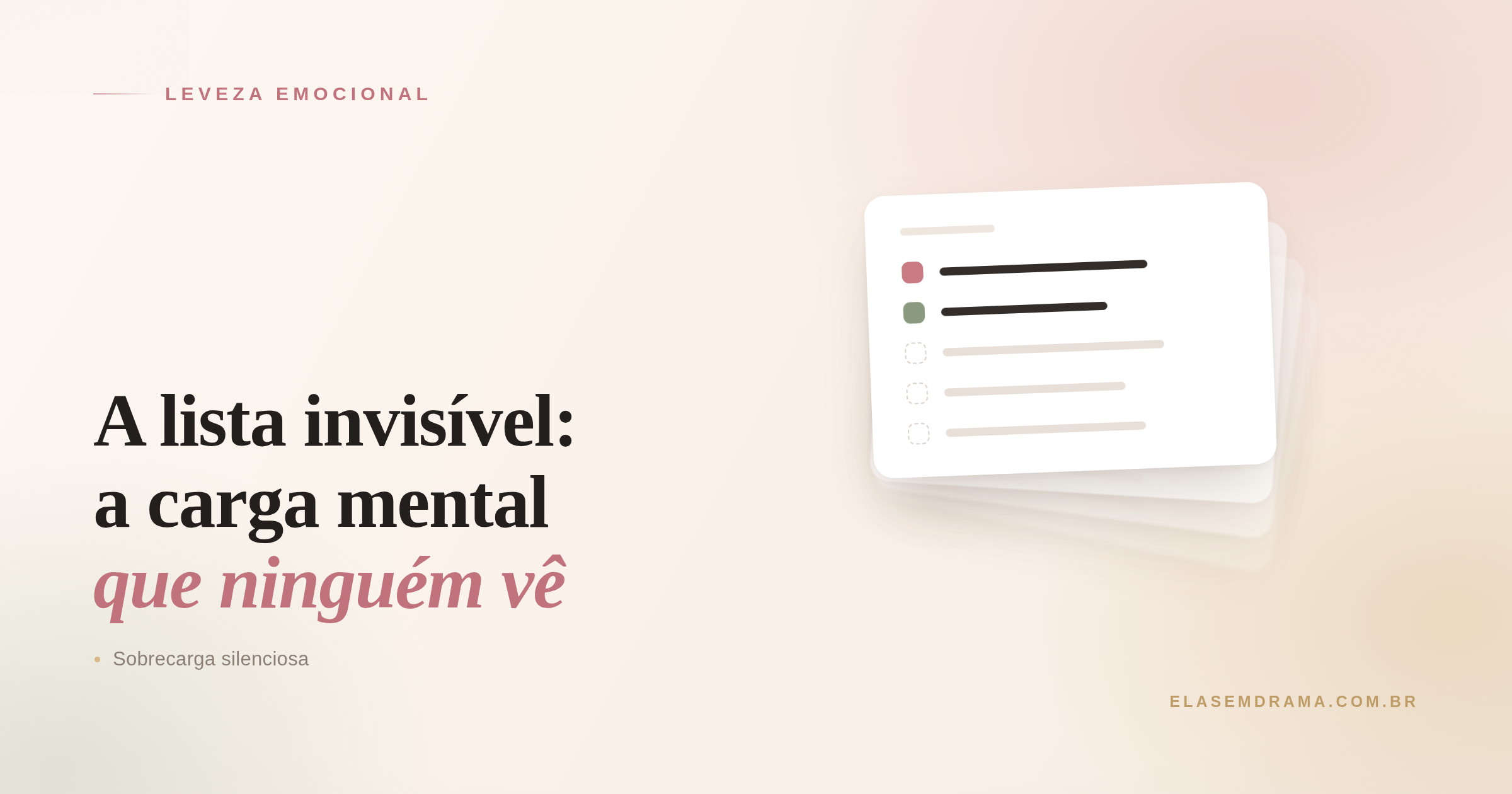 A lista invisível: a carga mental que ninguém vê